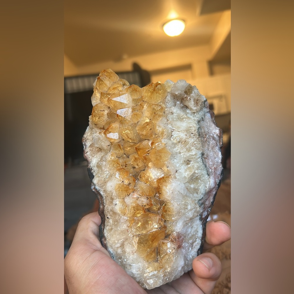 Natural Citrine Crystal Cluster Large